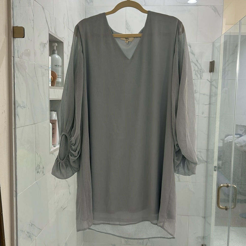 Entro ice bluish gray dress